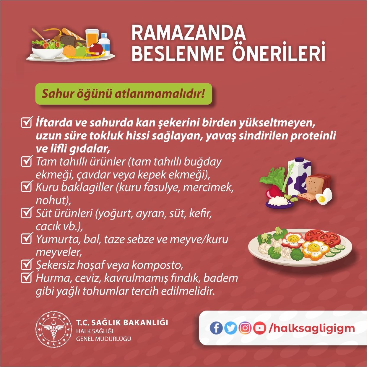 Ramazanda Sağlıklı Beslenme Önerileri 