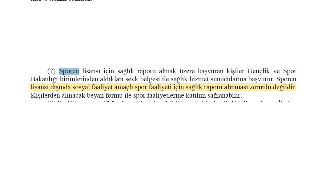 SPOR YAPABİLİR RAPORLARI HAKKINDA